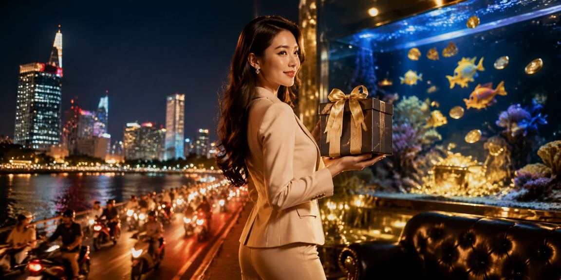 Không khí đô thị Hồ Chí Minh về đêm — biểu tượng của nền tảng giải trí 2tencb tại Việt Nam